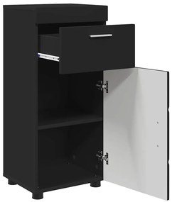 vidaXL Ντουλάπι Μπάνιου με αποθήκευση TULUM Μαύρο 37 x 31.5 x 82 εκ