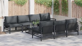 vidaXL Σετ Καναπέ Κήπου με μαξιλάρι με μαξιλάρι 8 pcs Ανθρακί 70 x 70.5 x 31.5 εκ
