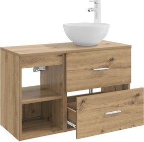 vidaXL Σετ Επίπλων Μπάνιου 2 τμχ. Artisan Δρυς Επεξεργασμένο Ξύλο