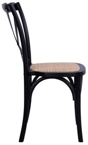 Καρέκλα OWEN Στοιβαζόμενη Ξύλινη Οξιά Μαύρο 45x55,5x90Yεκ. 45x55.5x90 εκ.