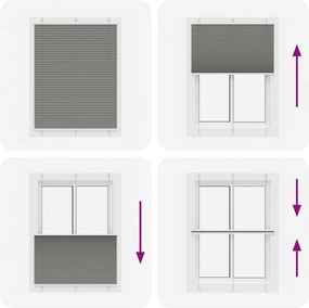 vidaXL Πλισέ περσίδα Ανθρακί 105x100 cm Πλάτος υφάσματος 104,4 cm