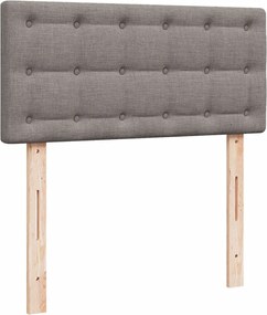 vidaXL Κρεβάτι Boxspring με Στρώμα Taupe 80x200 εκ. Υφασμάτινο