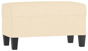 vidaXL Πάγκος Κρεμ 70 x 35 x 41 εκ. Υφασμάτινος