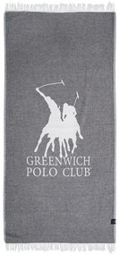 Πετσέτα Θαλάσσης - Παρεό 3903 85x170 Grey-Ivory Greenwich Polo Club Θαλάσσης 85x170cm Μουσελίνα