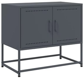 Έπιπλο Τηλεόρασης Ανθρακί 68,5x39x60,5 εκ. από Χάλυβα - Ανθρακί