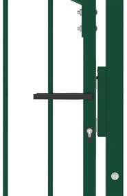vidaXL Πόρτα Περίφραξης με Ακίδες Πράσινη 100 x 125 εκ. Ατσάλινη
