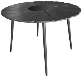 Τραπέζι Pinap Μαύρο Αλουμίνιο με Polywood Φ110x74εκ. 110x110x74 εκ.