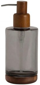 Δοχείο Κρεμοσάπουνου AH-BA73074 Φ7,5x19cm Grey-Brown Andrea House Wood, Glass