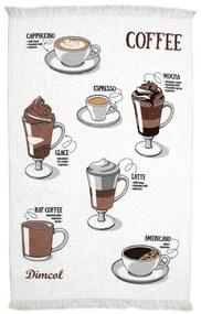 Πετσέτα Κουζίνας Coffee 03 White DimCol 40x60cm 100% Cotton
