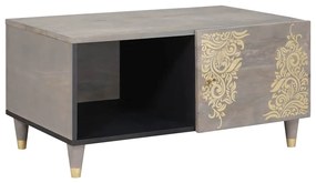 vidaXL Τραπεζάκι σαλονιού Γκρι 80 x 50 x 40 cm Μασίφ ξύλο μάνγκο