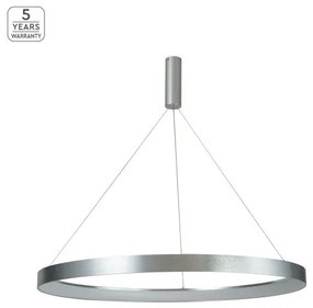 Κρεμαστό Φωτιστικό Οροφής LED 64W Dimmable Φ100cm Amaya Homelighting-77-8146-Νίκελ Ματ 77-8146
