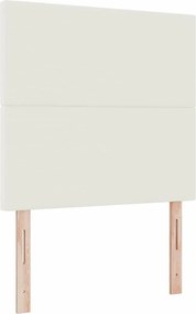 vidaXL Κεφαλάρι με κεφαλάρι Κρεμ 100 cm Τεχνητό Δέρμα