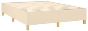 ΚΡΕΒΑΤΙ BOXSPRING ΜΕ ΣΤΡΩΜΑ ΚΡΕΜ 140X200 ΕΚ. ΥΦΑΣΜΑΤΙΝΟ 3142502