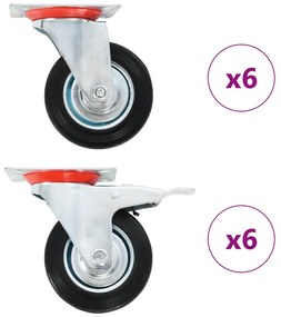 vidaXL Ρόδες Περιστρεφόμενες 12 τεμ. 100 χιλ.