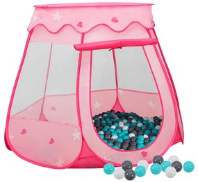 vidaXL Παιδική Σκηνή Ροζ 102x102x82 εκ. με 250 Μπάλες