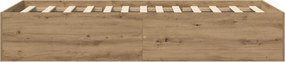 vidaXL Κρεβάτι δαπέδου Artisian Δρυς 80 x 200 cm Επεξεργασμένο Ξύλο
