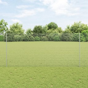 vidaXL Συρμάτινος Φράκτης με 44 U Posts Ασημί 1.4x50 m Χάλυβας