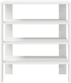 Ράφι παπουτσιών Λευκό 61x32x70 cm Κατασκευασμένο ξύλο - Λευκό