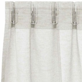 vidaXL Κουρτίνες με κουρτίνες 2 pcs Κρεμ 140x175cm Πολυεστέρας