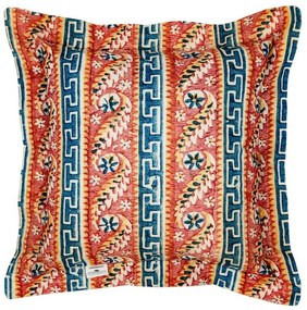 Μαξιλάρι Διακοσμητικό (Με Γέμιση) Samothraki Lc40116 50X50Cm Orange-Blue Mindthegap 50Χ50 Feather