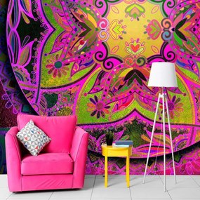 Αυτοκόλλητη φωτοταπετσαρία - Mandala: Pink Expression - 98x70