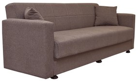 Καναπές Κρεβάτι ArteLibre AMETHYST Τριθέσιος Cappuccino 214x78x78cm