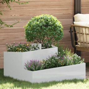vidaXL Γλάστρα 80x80x50 εκ Γαλβανισμένο Ατσάλι