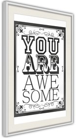 Αφίσα - You Are Awesome - 30x45 - Χρυσό - Με πασπαρτού