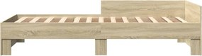 vidaXL Πλαίσιο Κρεβ. Χωρ. Στρώμα Sonoma Δρυς 90x200 εκ. Επεξ. Ξύλο