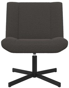 vidaXL Περιστρεφόμενη καρέκλα Σκούρο γκρι 63 x 75 x 76 εκ ύφασμα