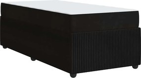 vidaXL Σκελετός Κρεβατιού με στρώμα Μαύρο 100 x 200 cm ύφασμα
