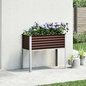 vidaXL Γλάστρα Κήπου Καφέ 100x45x90 εκ. από Ατσάλι
