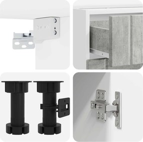vidaXL Μονάδα κουζίνας LUCCA 5 pcs Γκρι Σκυροδέματος