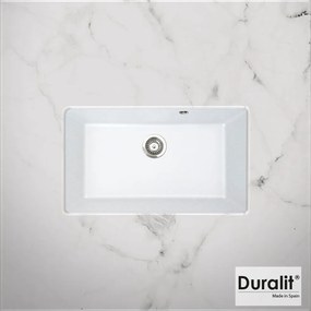 Duralit KZ075U Blanco Artico Υποκαθήμενος Συνθετικός Νεροχύτης Με 1 Γούρνα 76x50 cm