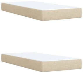 ΚΡΕΒΑΤΙ BOXSPRING ΜΕ ΣΤΡΩΜΑ ΚΡΕΜ 200X200 ΕΚ. ΥΦΑΣΜΑΤΙΝΟ 3287582