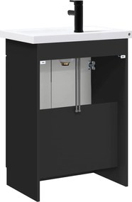 vidaXL Σετ Επίπλων Μπάνιου Μαύρο 78,5 x 37,5 x 81 εκ