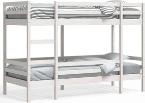 vidaXL Κουκέτα Λευκό 90 x 200 εκ. από Μασίφ Ξύλο Πεύκου