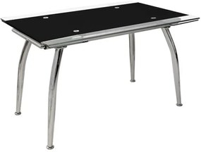 Σετ τραπεζαρίας C10012.02 5τμχ με Τραπέζι LOCA 120x80x75εκ. &amp; Καρέκλες KIM Μαύρες
