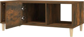 vidaXL Τραπεζάκι Σαλονιού Καπνιστή Δρυς102x50x40εκ.Επεξεργασμ.Ξύλο