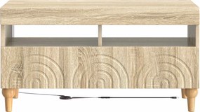 vidaXL Ντουλάπα LED Τηλεόρασης Sonoma Δρυς Επεξεργασμένο Ξύλο