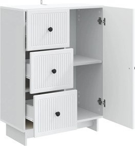 vidaXL Πλαϊνό γραφείο Λευκό 66 x 34,5 x 90 εκ Επεξεργασμένο Ξύλο