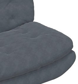vidaXL Γυριστή Χαλαρωτική Καρέκλα Σκούρο γκρι 63 x 75 x 76 εκ Βελούδο