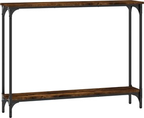 vidaXL Τραπέζι Κονσόλα Καπνιστή Δρυς 100x22,5x75 εκ. Επεξεργ. Ξύλο