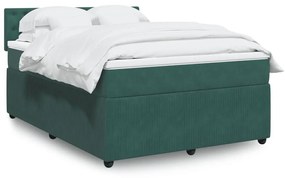 ΚΡΕΒΑΤΙ BOXSPRING ΜΕ ΣΤΡΩΜΑ ΣΚΟΥΡΟ ΠΡΑΣΙΝΟ 160X200ΕΚ. ΒΕΛΟΥΔΙΝΟ 3287797