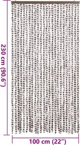 vidaXL Σήτα Εντόμων Taupe / Λευκό 100 x 230 εκ. από Σενίλ