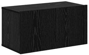 vidaXL Τηλεοπτική Κάβα Τοίχου 4 pcs Μαύρη δρυς 200 x 30 x 30 cm