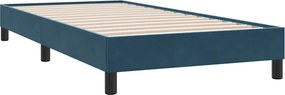 vidaXL Box Spring Κρεβάτι χωρίς στρώμα Σκούρο μπλε Βελούδινο