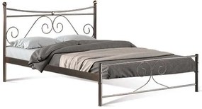 Κρεβάτι Erato 827-00-033 158x208x105cm Brown Διπλό Μέταλλο