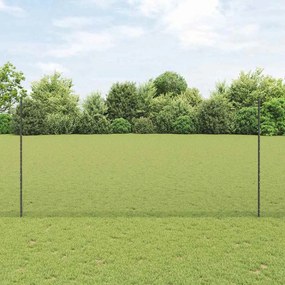 vidaXL Φράχτης με Στήλες. Γκρι 1.5 x 25 m Ατσάλι
