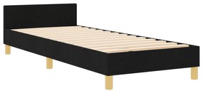 vidaXL Κρεβάτι Μαύρο 100x200 εκ. Υφασμάτινο